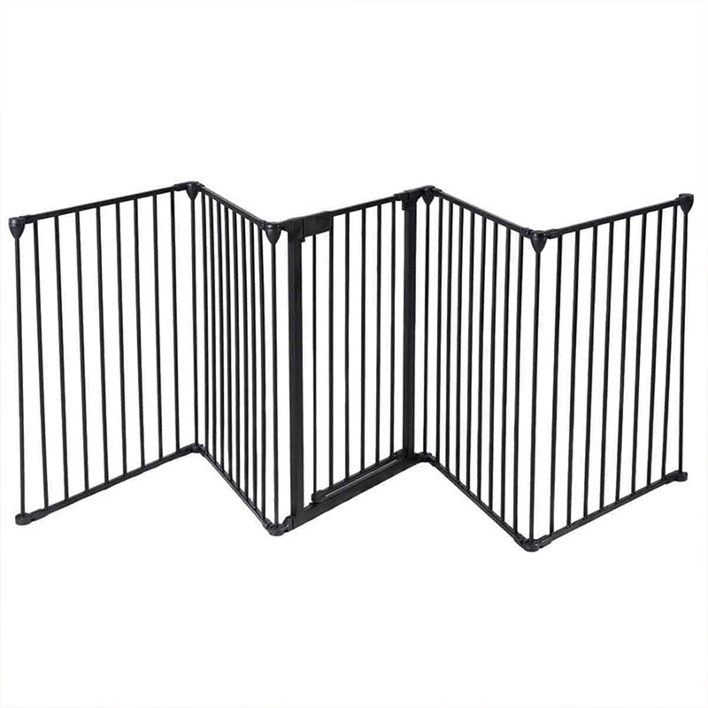 Foldable Pet Gate – 5-Panel Metal Barrier