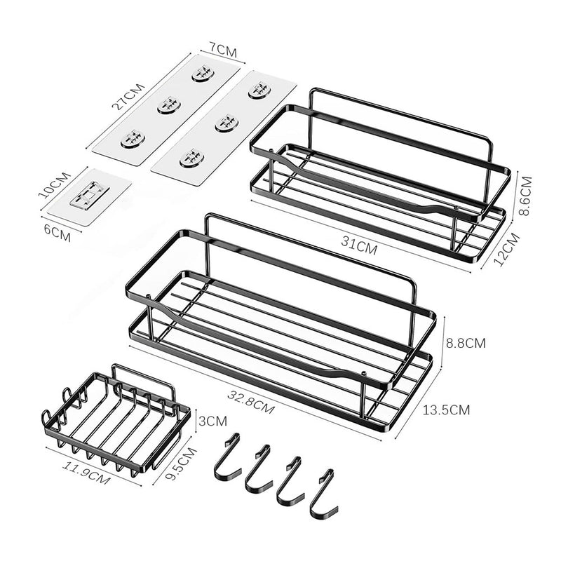 Bathroom Shower Caddy Organiser (Set of 3)