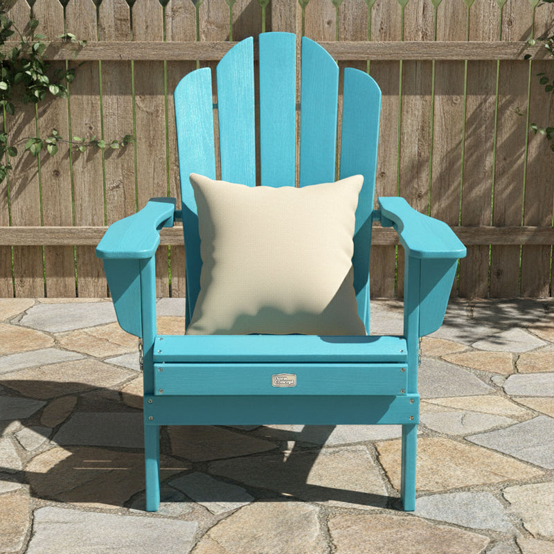 Adirondack Outdoor Chair with Cup Holder - Peacock Blue
