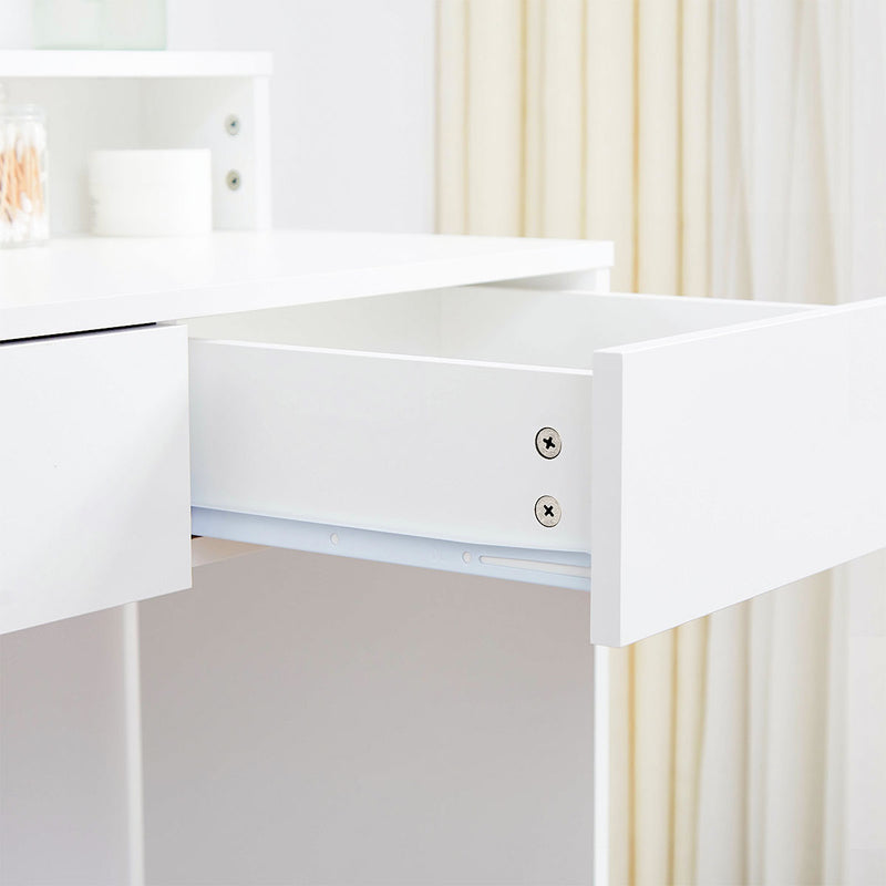 Ella Dressing Table with LED Lights & Stool – White