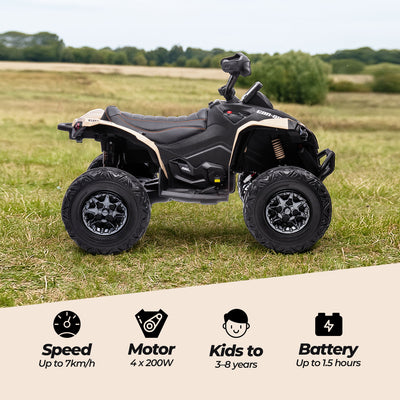 Kids Ride On Quad – Can-Am Renegade 24V Electric ATV (Khaki)