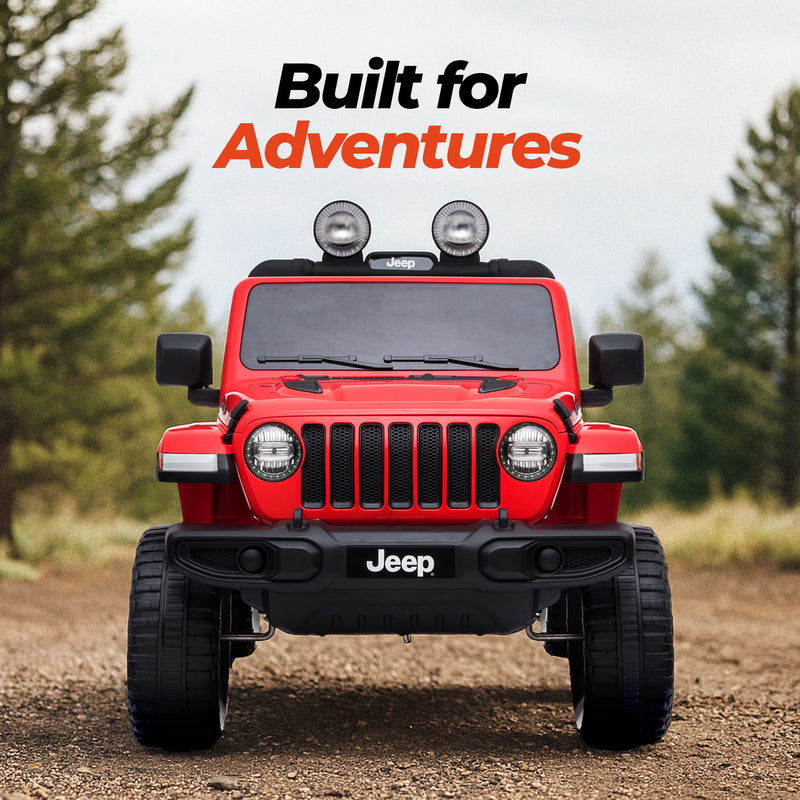 Kids Ride On Jeep – Wrangler Rubicon 12V Electric Car (Red)