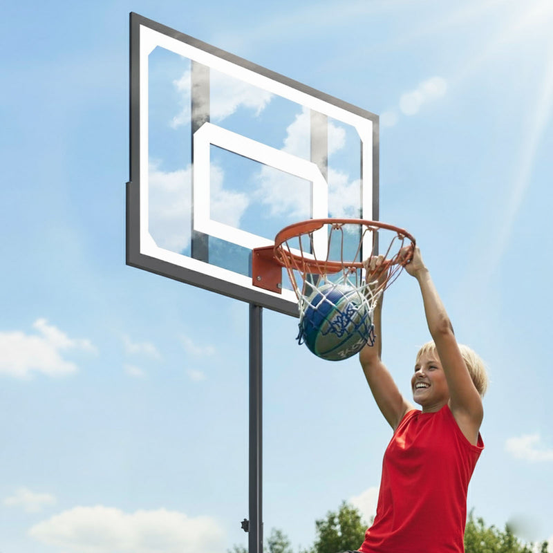DynaSpace Kids 108–210cm Adjustable Basketball Hoop Stand Set