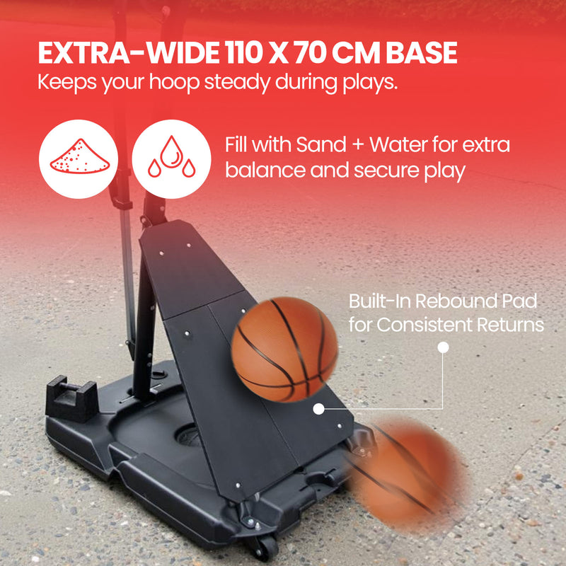DynaSpace Heavy Duty 150–305cm Outdoor Basketball Hoop