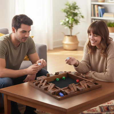 Wooden Shut the Box – Dice & Number Game