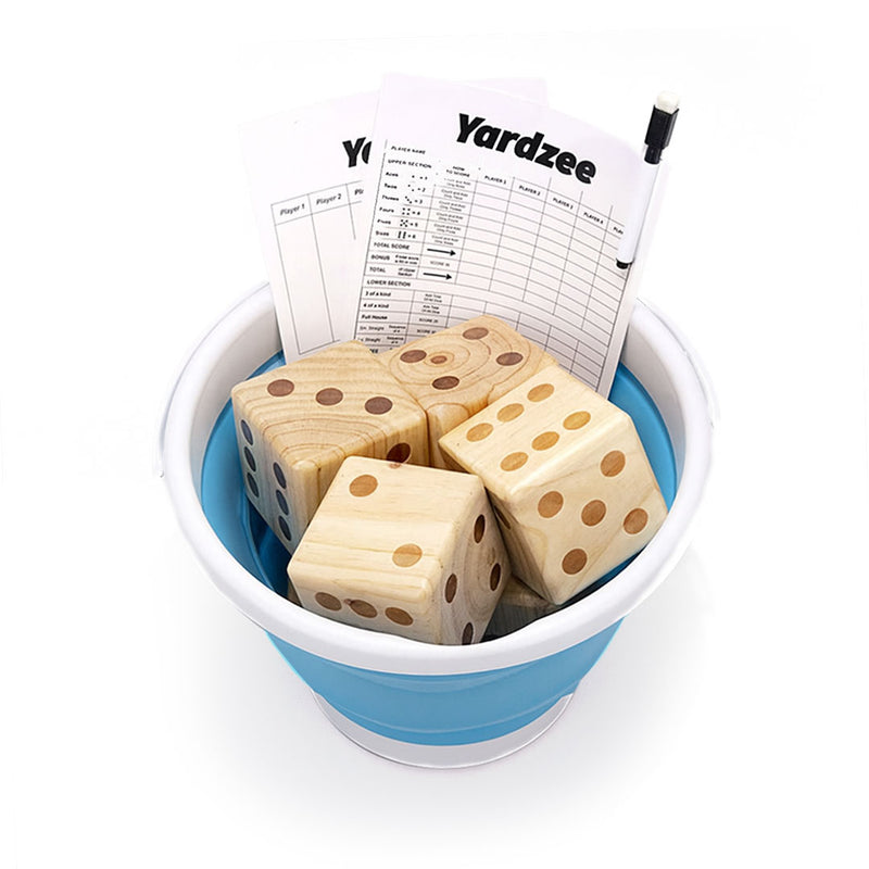 Giant Backyard Dice Game – Bucket & Scorecard Set