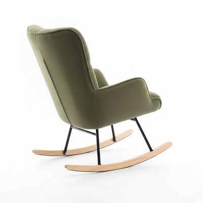 Boucle Rocking Armchair – Green
