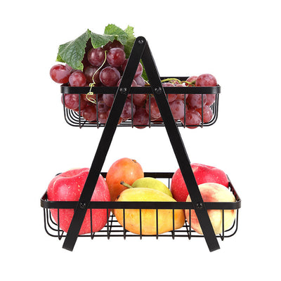 2-Tier Countertop Fruit Basket Fruit Bowl