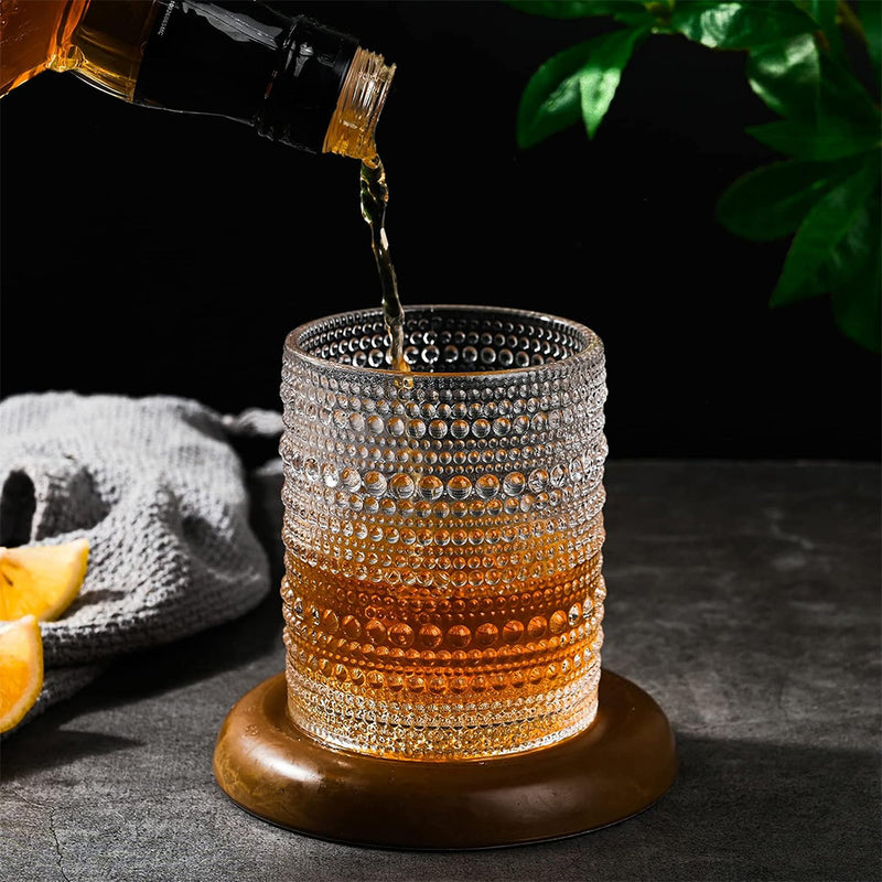 Embossed Vintage Glass (Set of 8)