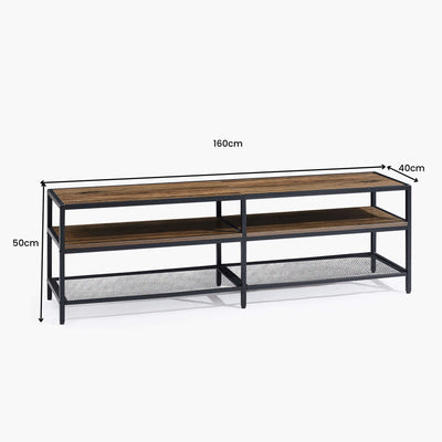 Lume Entertainment TV Stand - Rustic Brown