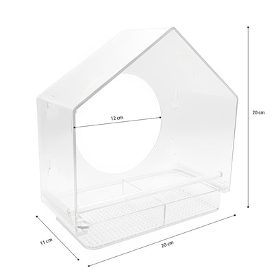 Transparent Acrylic Window Bird Feeder