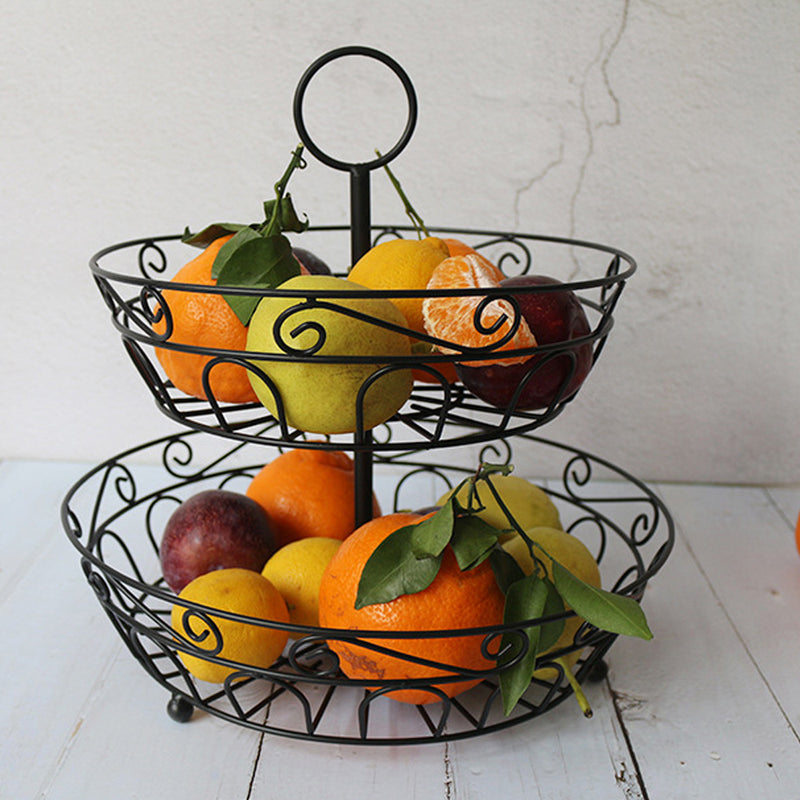Metal Fruit Basket Vintage Style