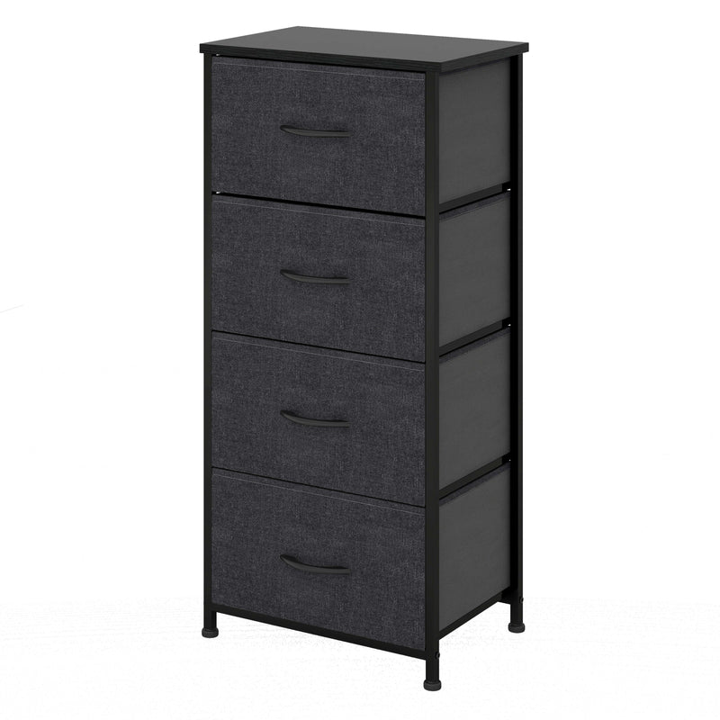 4 Drawer Storage Chest - Black