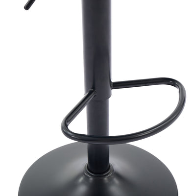 Adjustable Bar Stools with Armrests – Black (Set of 2)