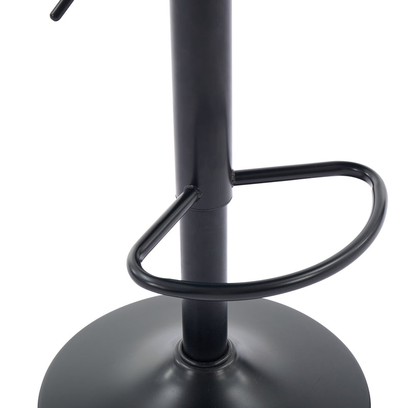 Adjustable Bar Stools with Armrests – Black (Set of 2)
