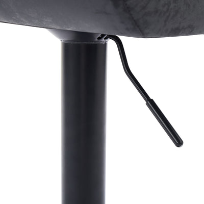 Adjustable Bar Stools with Armrests – Black (Set of 2)