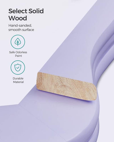 Wooden Coat Hanger Purple (Set of 20)