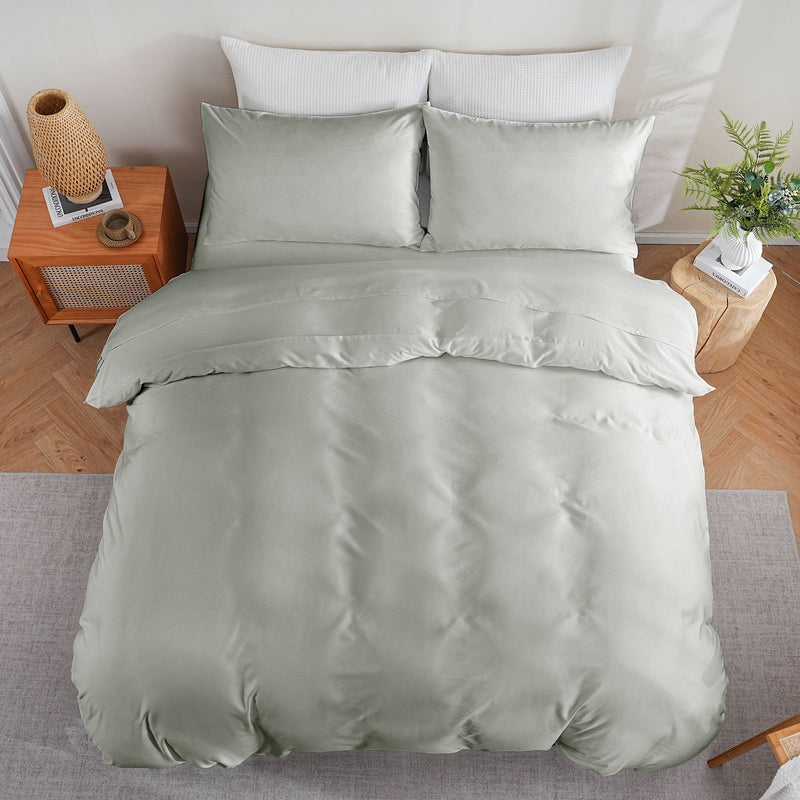 Bamboo Duvet Cover - Glacial Green