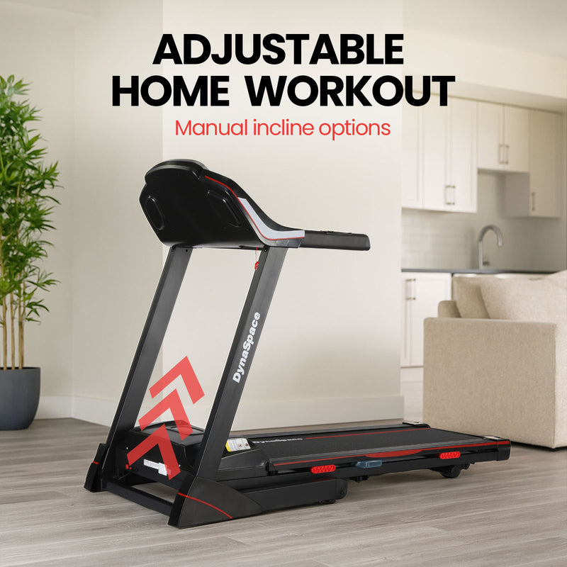 DynaSpace X3 Foldable Home Treadmill for Cardio Jogging Fitness