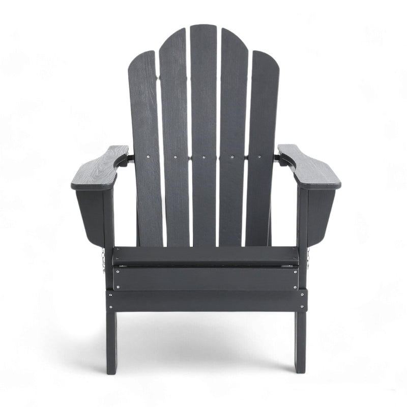 Adirondack Outdoor Chair with Cup Holder - Grey