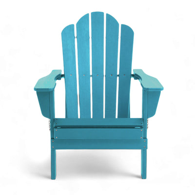 Adirondack Outdoor Chair with Cup Holder - Peacock Blue
