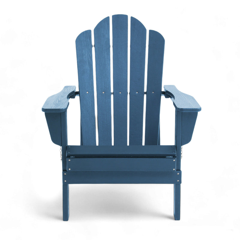 Adirondack Outdoor Chair with Cup Holder - Blue
