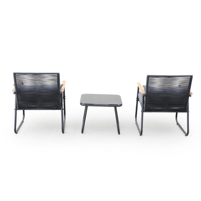 Outdoor 3-Piece Wicker Conversation Set