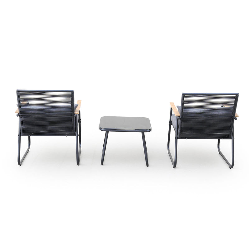 Outdoor 3-Piece Wicker Conversation Set