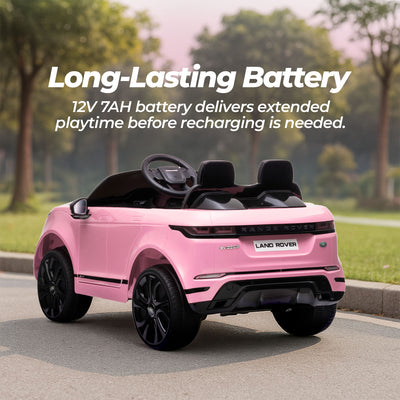 Kids Ride On SUV – Range Rover Evoque 12V Electric Car (Pink)
