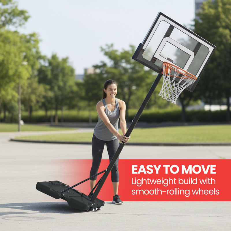 DynaSpace Kids 108–210cm Adjustable Basketball Hoop Stand Set