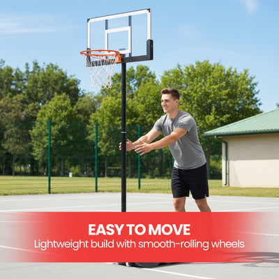 DynaSpace 100–305cm Basketball Hoop Stand System Outdoor