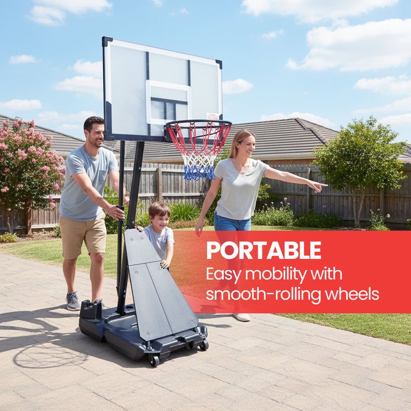 DynaSpace Heavy Duty 150–305cm Outdoor Basketball Hoop