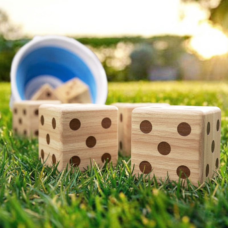 Giant Backyard Dice Game – Bucket & Scorecard Set