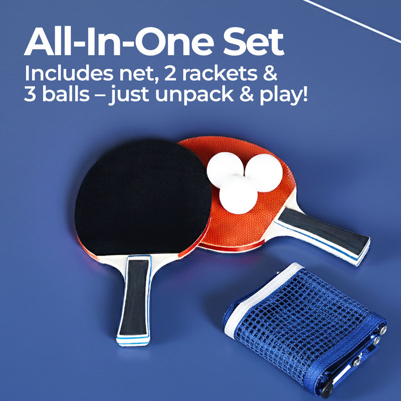 DynaSpace Table Tennis Table 15mm with Net & Rackets