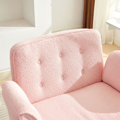 Cross-Legged Swivel Vanity Chair – Pink