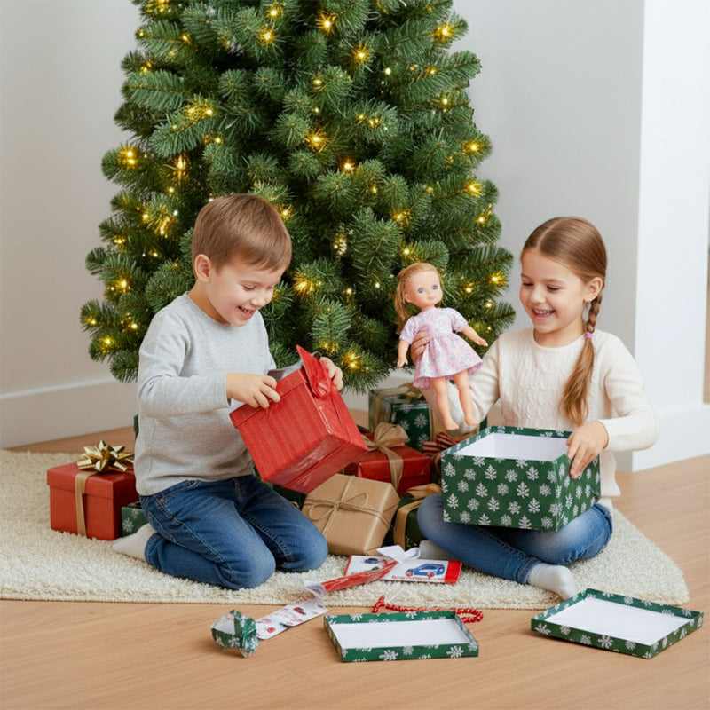 Sleek Fir Pre-Lit Christmas Tree - 210cm (7Ft)