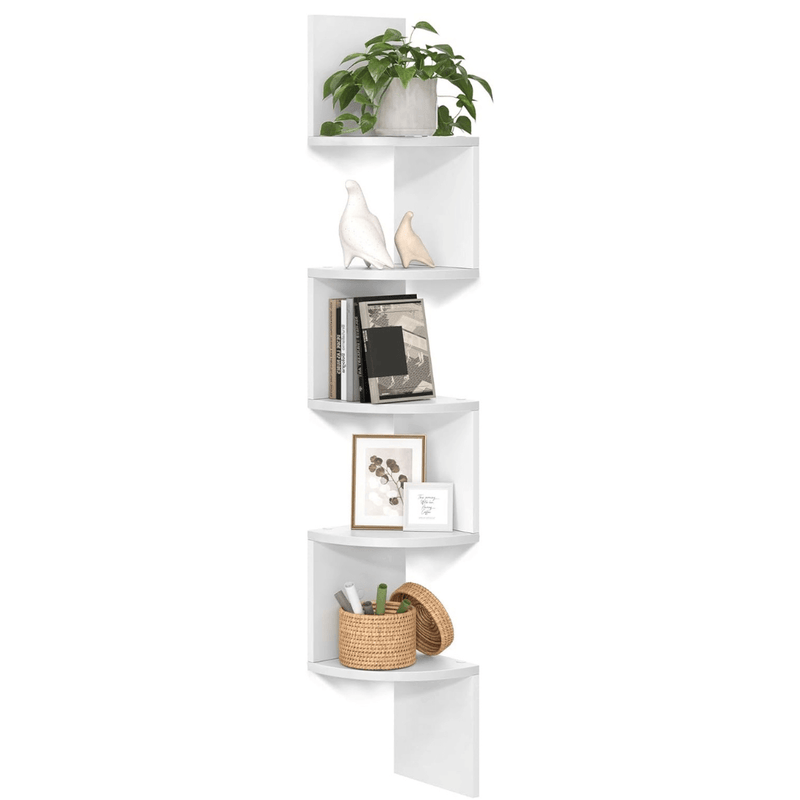 Vasagle 5-tier Floating Wall Book Shelf - White