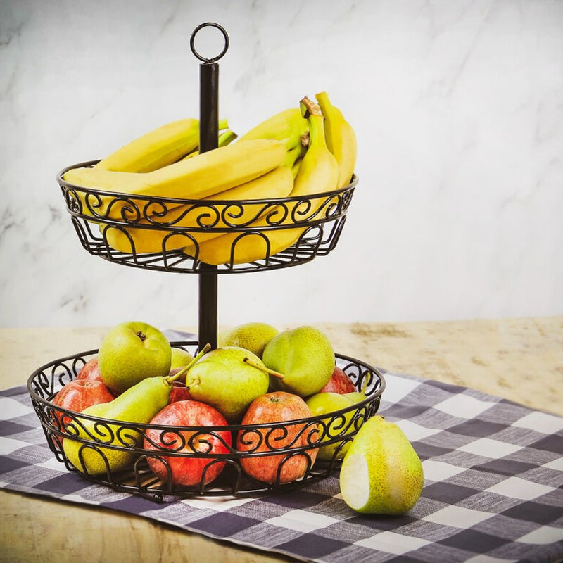 Metal Fruit Basket Vintage Style
