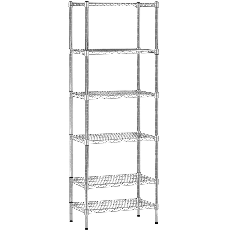 Chrome Wire Storage 6-Tier Shelves 60cm x 35cm x 180cm