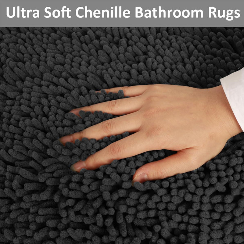 Ultra-Soft Non-Slip Bath Rugs (Set of 3)
