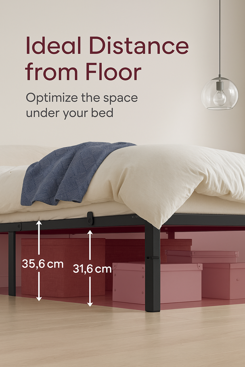 Modern Metal Bed Base – Single