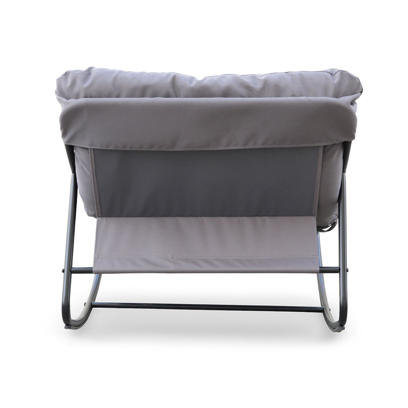 Outdoor Rocking Chair Large with Cushion and Stool
