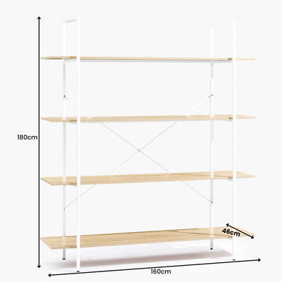4 Tier Storage Display Shelf  - Natural