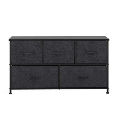 5 Drawer Storage Chest - Black