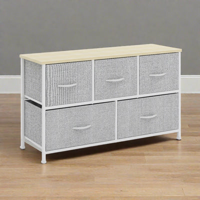 5 Drawer Storage Chest - White