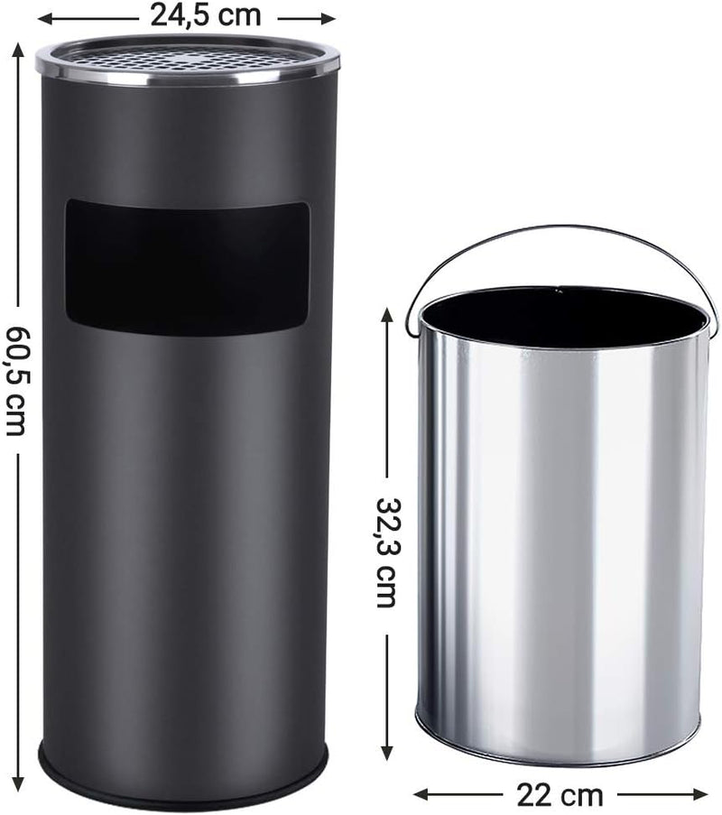 Standing Ashtray Cigarette Bin