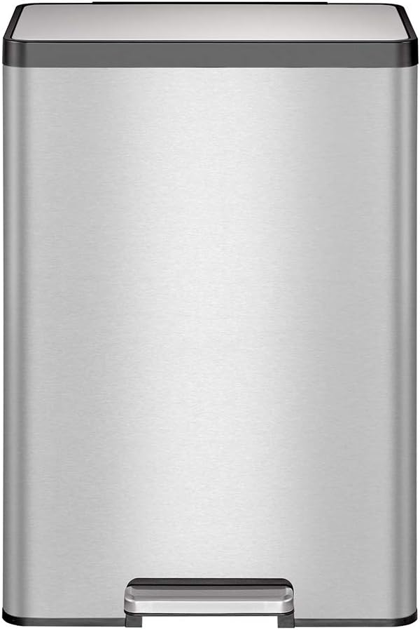 EKO Rubbish Bin 45 Liter Stainless Steel Finish