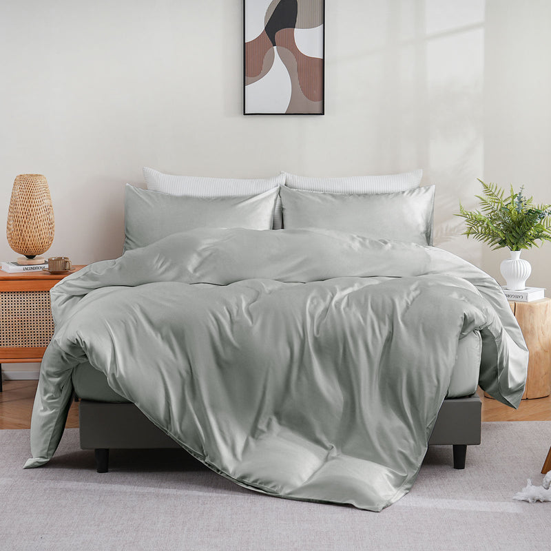 Bamboo Duvet Cover - Glacial Green