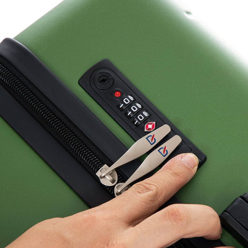 Luggage Suitcase - Green (Set of 3)