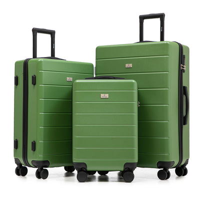 Luggage Suitcase - Green (Set of 3)